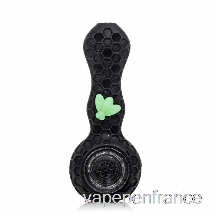 Cuillère En Silicone Stratus Bee Panthère Brillante (paillettes Noires / Abeille Verte Uv) Stylo Vape